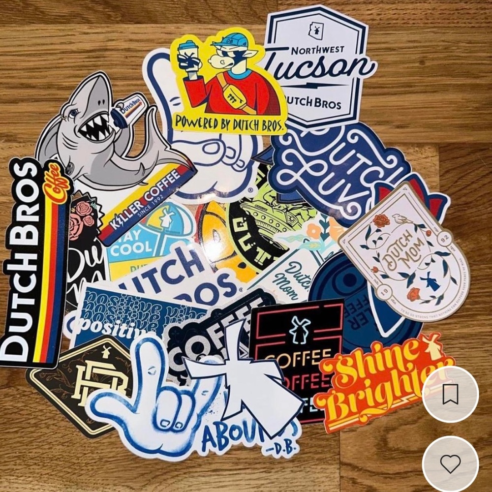 Dutch Bros Mystery Surprise Sticker Lot of 10!